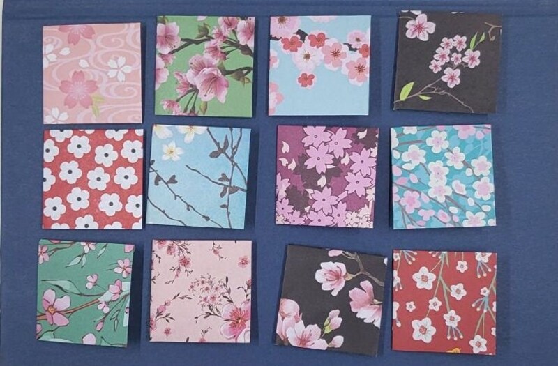 Origami corner bookmark - Cherry Blossom